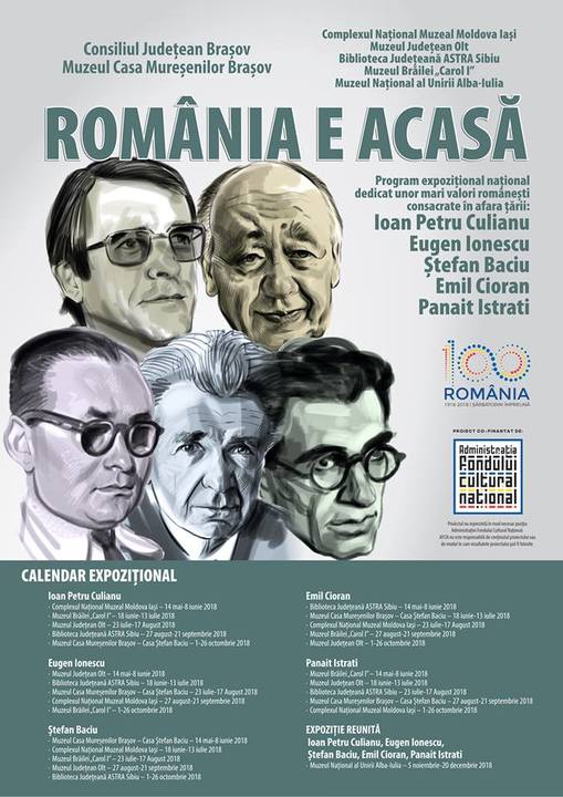 ROMÂNIA E ACASĂ. Program expozițional național dedicat unor mari valori românești consacrate în afara țării / Muzeul Casa Mureșenilor