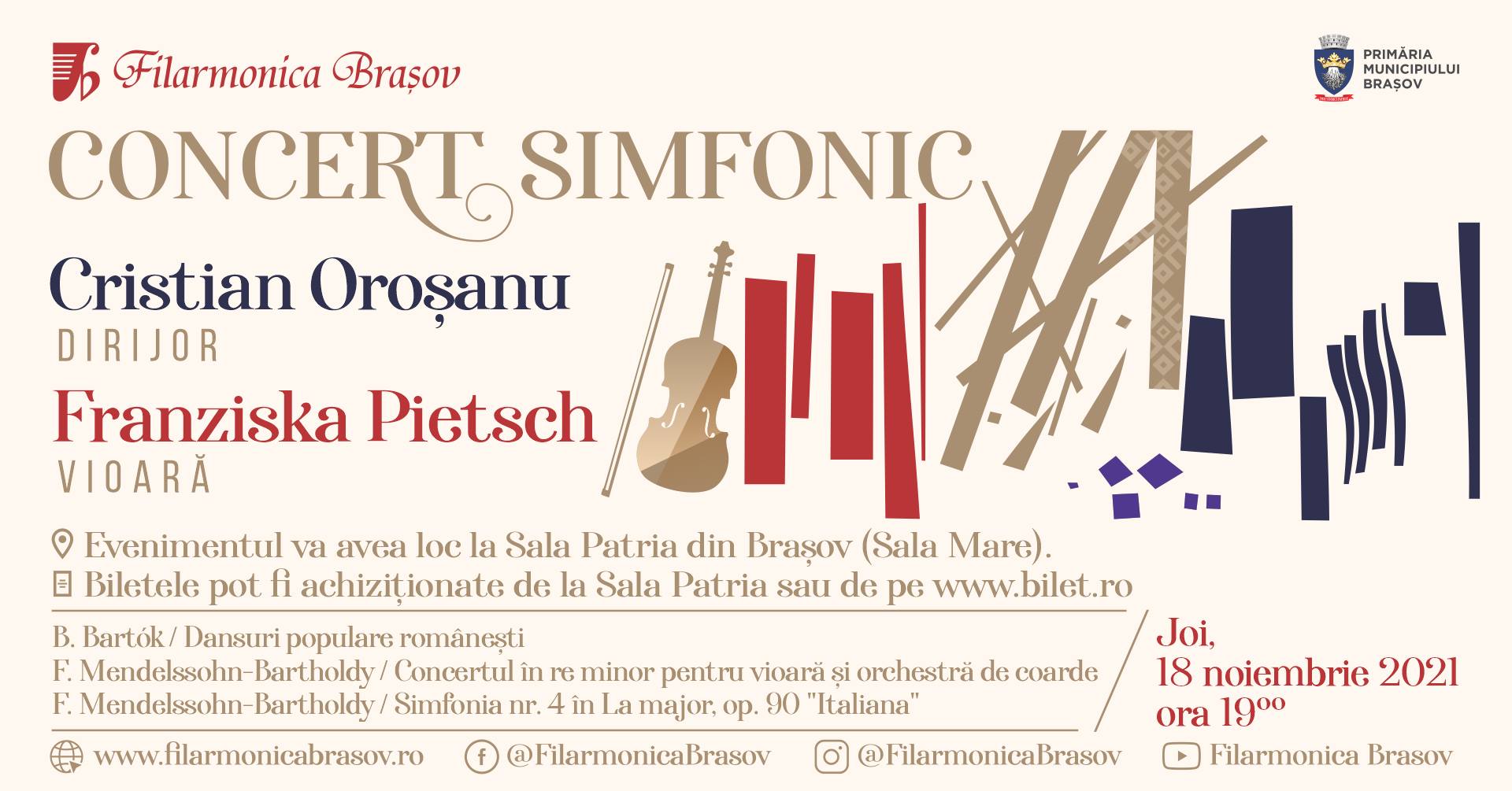 CONCERT SIMFONIC la Filarmonica Brașov