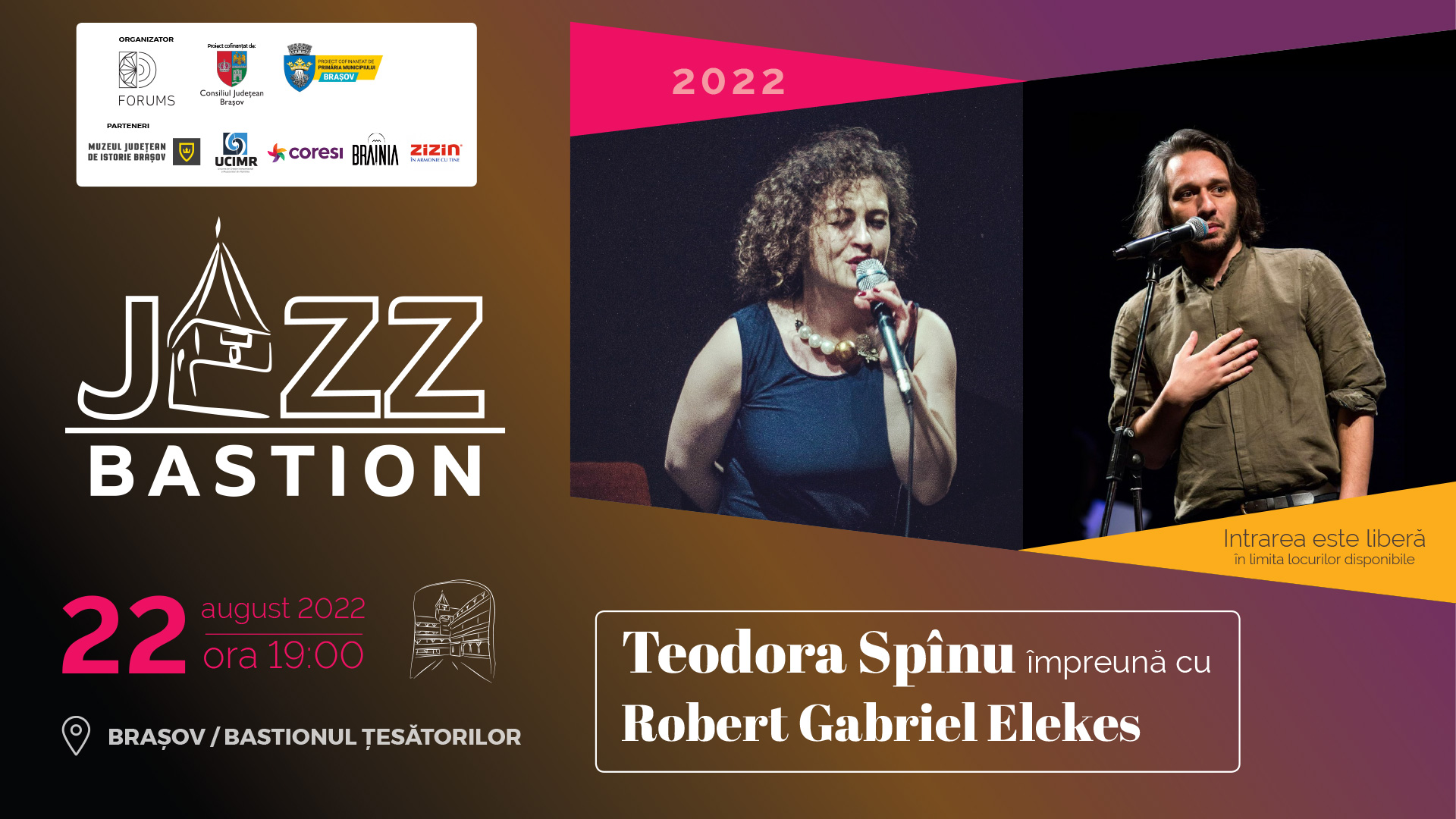 Teodora Spînu împreună cu Robert Elekes la Jazz Bastion 2022