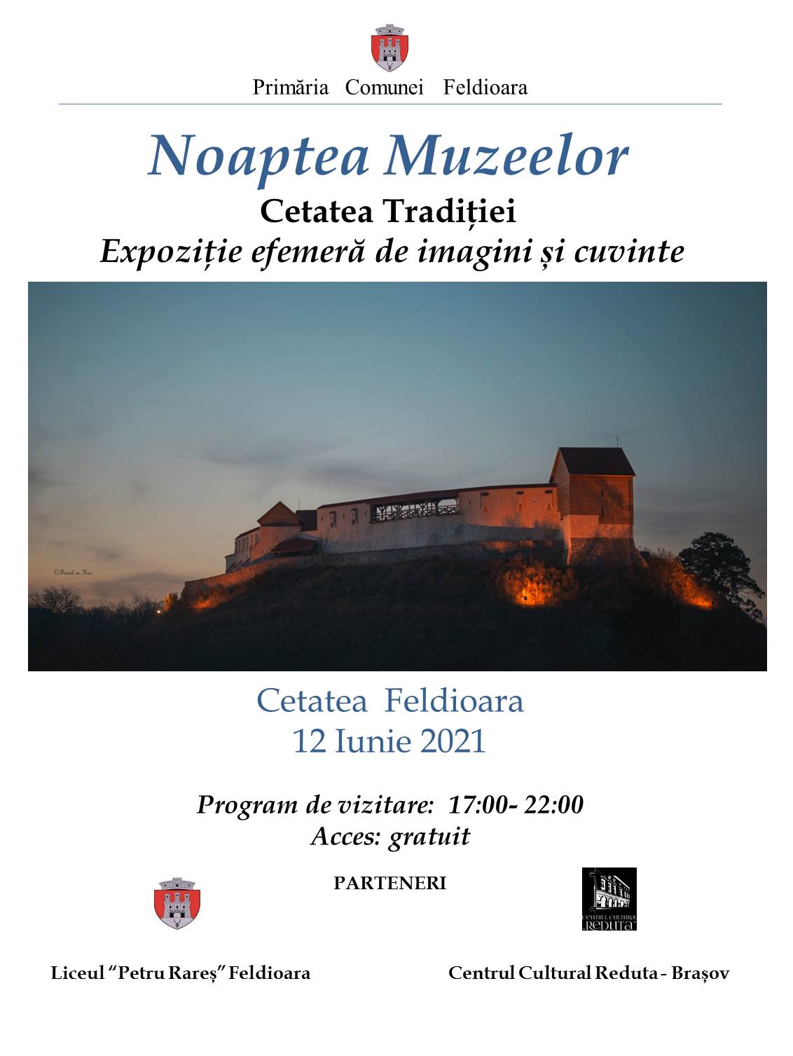 Proiecția ,,Oameni și datini” prezentată la Noaptea Muzeelor în Cetatea Feldioarei