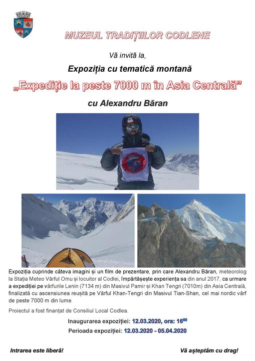 „Expediție la peste 7000 m în Asia Centrală”