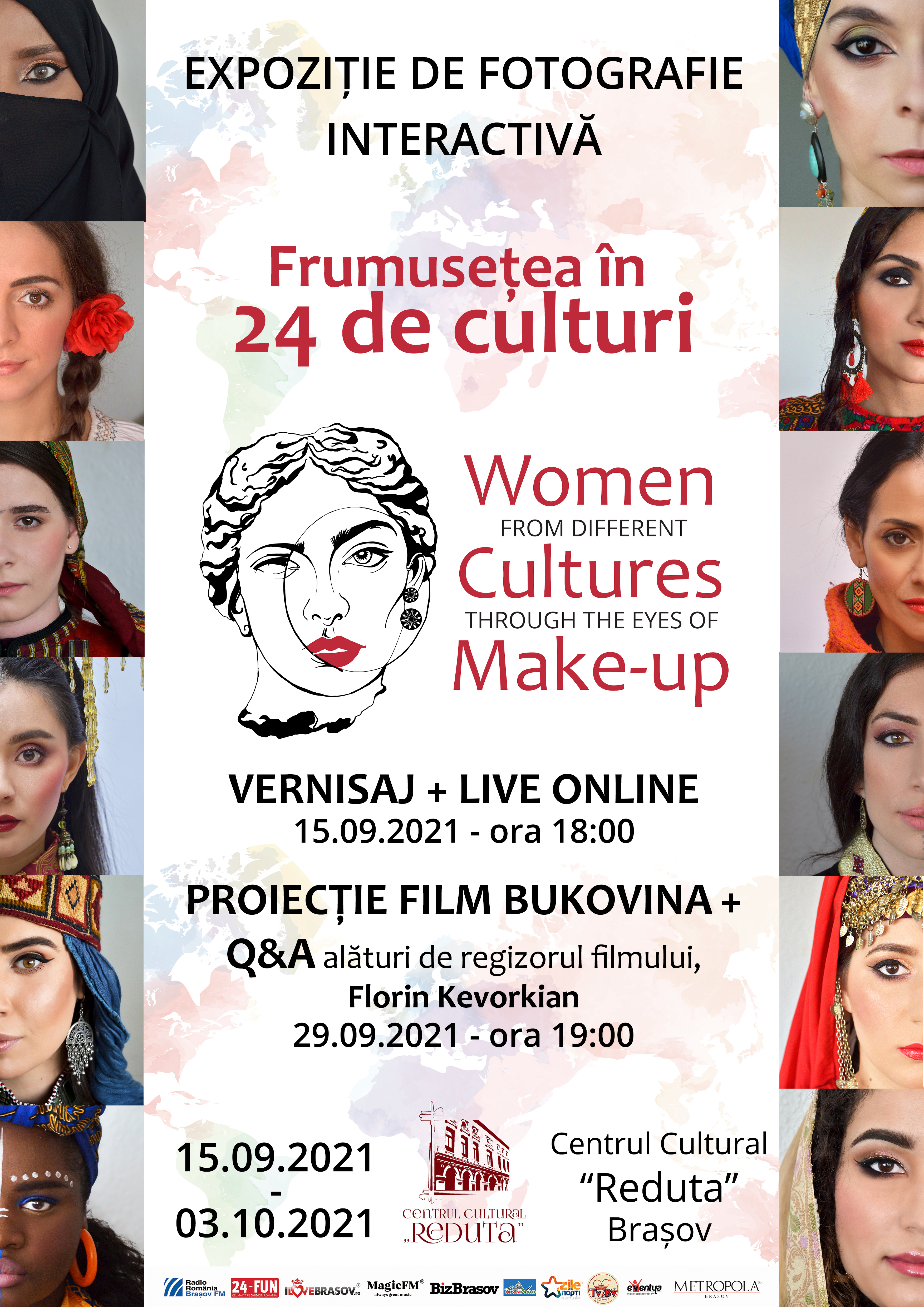 Expoziție de fotografie interactivă - “Women from different cultures through the eyes of make-up” 
