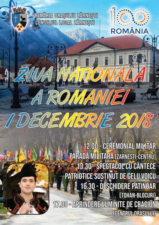 1st of December- Romanian National Day, Zărnești Town, Brașov